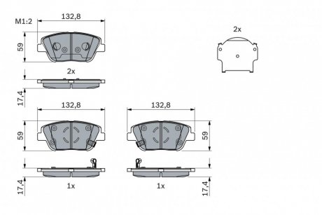 Гальмівні колодки, дискові BOSCH 0 986 494 984 (фото 1)