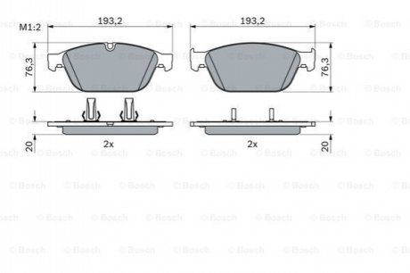 Гальмівні колодки, дискові BOSCH 0 986 494 988 (фото 1)