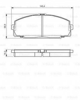 Колодки гальмівні дискові BOSCH 0986495058 (фото 1)