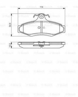 Дисковые тормозные колодки BOSCH 0986495068 (фото 1)