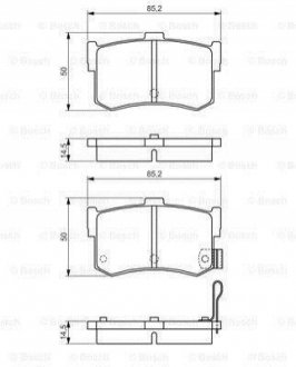 Дисковые тормозные колодки BOSCH 0986495121 (фото 1)