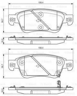 Гальмівні колод. передн. INFINITI G37 -14 BOSCH 0986495134 (фото 1)