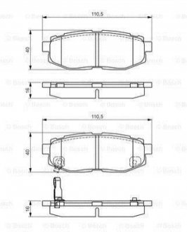 Гальмівні колодки дискові BOSCH 0986495135 (фото 1)