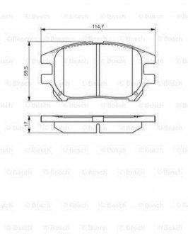 Дисковые тормозные колодки BOSCH 0986495140 (фото 1)