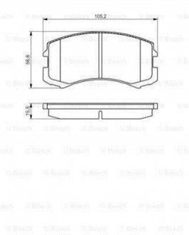 Дисковые тормозные колодки BOSCH 0986495158 (фото 1)