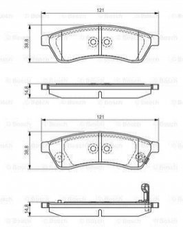 Колодки гальмівні дискові BOSCH 0 986 495 168 (фото 1)