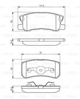 Дисковые тормозные колодки BOSCH 0986495172 (фото 1)