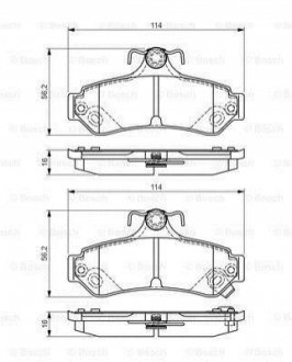 Колодки гальмівні дискові BOSCH 0986495173 (фото 1)