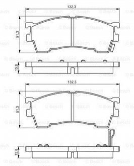 Колодки тормозные дисковые BOSCH 0986495265 (фото 1)