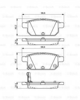 ДИСКОВI КОЛОДКИ ЗАДНI BOSCH 0 986 495 301 (фото 1)