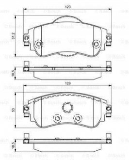 CITROEN гальм.колодки передн. C4 09- BOSCH 0986495304 (фото 1)