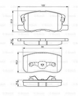 Гальмівні колодки (набір) BOSCH 0986495313 (фото 1)