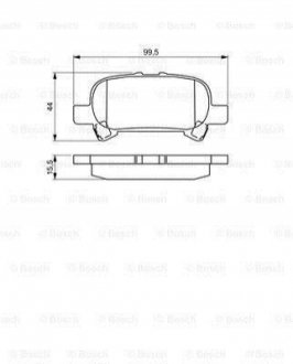 Гальмівні колодки задн. TOYOTA Avalon 01- BOSCH 0986495322 (фото 1)