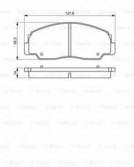 TOYOTA гальмівні колодки передн. Land Cruiser -96 BOSCH 0986495339 (фото 1)