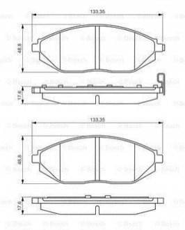 Дисковые тормозные колодки BOSCH 0986495349 (фото 1)