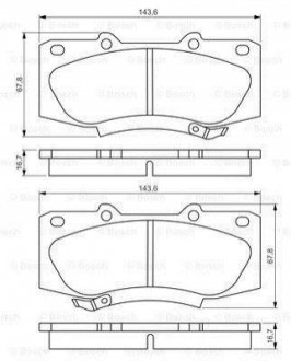 Гальмівні колодки дискові BOSCH 0986495352 (фото 1)