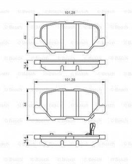 Гальмівні колодки дискові BOSCH 0986495358 (фото 1)