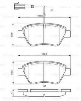 Колодки гальмівні дискові BOSCH 0 986 495 378 (фото 1)