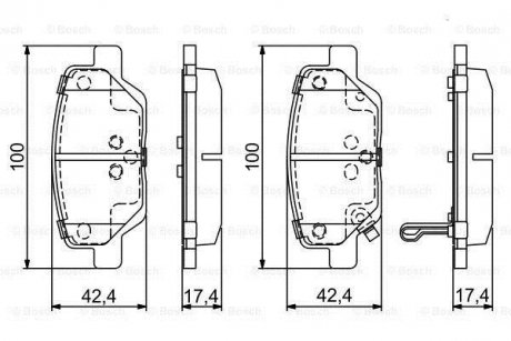 Гальмівні колодкиTYL.F-TIPO (356) BOSCH 0986495393 (фото 1)