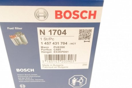 Фильтр топл. дизель MERCEDES W202, W210 BOSCH 1 457 431 704 (фото 1)