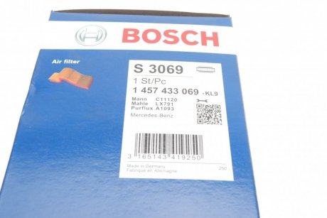 Фильтр воздушный BOSCH 1 457 433 069 (фото 1)