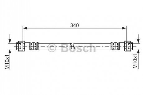 ШЛАНГ ГАЛЬМ. ЗАДНІЙ BOSCH 1 987 476 118 (фото 1)