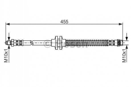 Шланг гальмівний передн. RENAULT Megane II -05 BOSCH 1987476126 (фото 1)