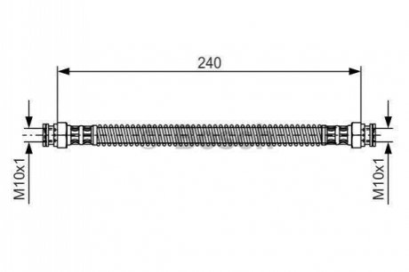Шланг гальмівний BOSCH 1987476676 (фото 1)