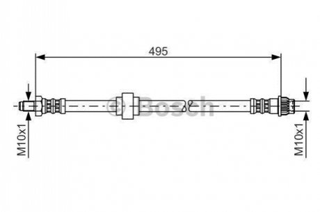 Шланг гальмівний BOSCH 1987476953 (фото 1)