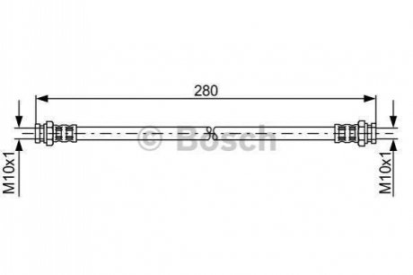 MAZDA шланг гальмівний задн.323 -04 BOSCH 1987476985 (фото 1)