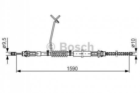 Трос ручного гальма BOSCH 1 987 477 175 (фото 1)