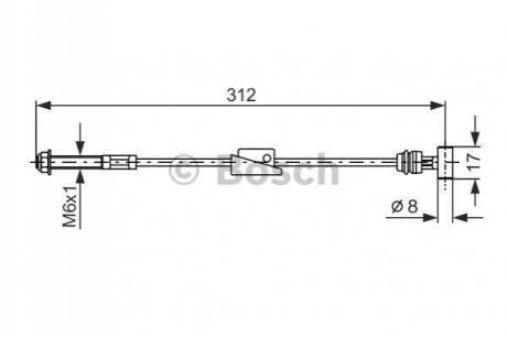 Трос ручного гальма BOSCH 1987477517 (фото 1)