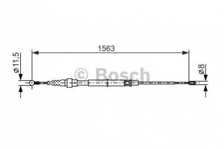 Трос ручного гальма BOSCH 1987477891 (фото 1)