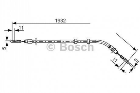 Трос зупиночних гальм BOSCH 1987477904 (фото 1)