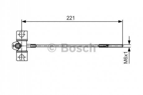 Трос гальмівний средний NISSAN ALMERA 00- BOSCH 1987477913 (фото 1)