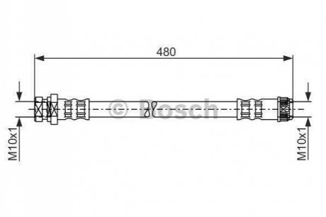 Шланг гальмівний BOSCH 1987481074 (фото 1)