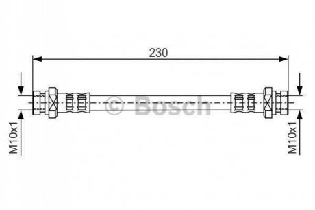 Шланг гальмівний BOSCH 1987481111 (фото 1)