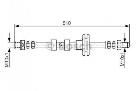 Шланг гальмівний BOSCH 1987481157 (фото 1)