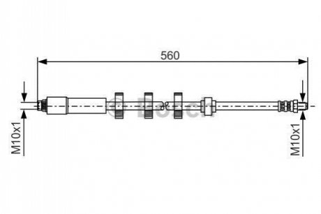 Шланг гальмівний BOSCH 1987481290 (фото 1)