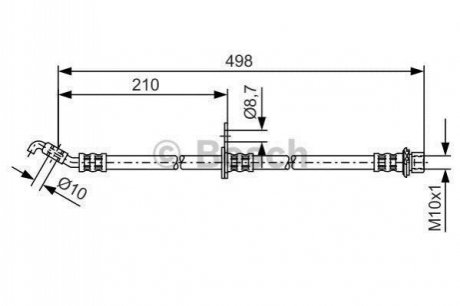 Шланг гальмівний BOSCH 1987481380 (фото 1)