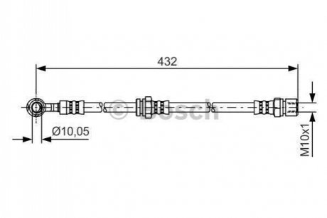 Тормозний шланг BOSCH 1 987 481 383 (фото 1)