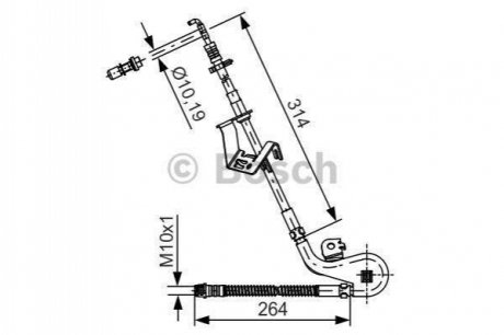 Тормозний шланг BOSCH 1987481427 (фото 1)