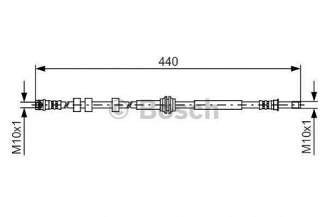 Шланг гальмівний BOSCH 1987481430 (фото 1)