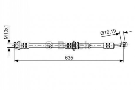 Шланг гальмівний BOSCH 1987481433 (фото 1)