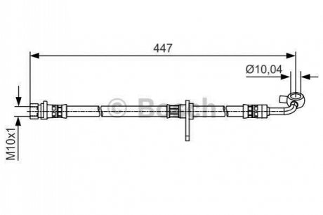 Шланг тормозной Honda CRV 07> L=447 передн L BOSCH 1987481511 (фото 1)