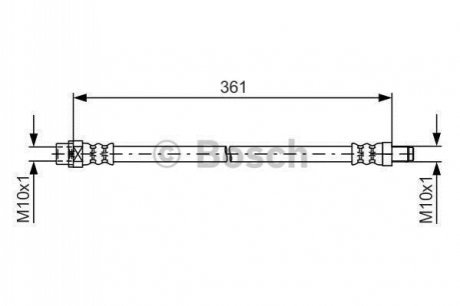 BMW шланг гальм.задній MINI 10- BOSCH 1987481600 (фото 1)