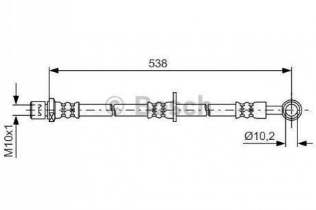 Шланг гальмівний BOSCH 1987481606 (фото 1)