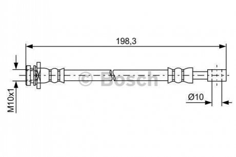 SUZUKI шланг гальмівний задн. SX4 06- (диск) BOSCH 1987481630 (фото 1)