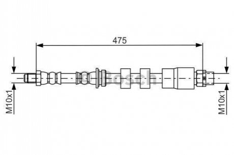 Гальмівний шланг BOSCH 1987481678 (фото 1)
