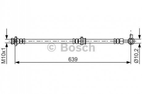 Тормозний шланг BOSCH 1987481697 (фото 1)